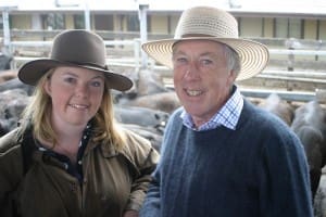 Gippsland heifers buyers Alan and Kate McDonald paid $940 for Angus heifers at Hamilton