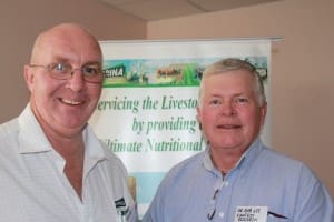 Riverina Australia's Glen Whitton and Dr Bob Lee from Advanced Feedlot Solutions, Narrandera, NSW.