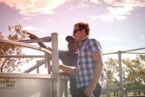 Lamboo manager Robin Yeeda with Mark Chmielewski, manager of the Department of Agriculture’s Indigenous Landholder Service. Photo credit: Krisma May, DAFWA