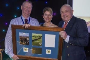 David Warriner, Tracey Hayes and David Crombie at last Friday night's NTCA dinner.