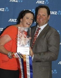 Champion individual carcase exhibitors John and Liz Manchee, from Narrabri, NSW 