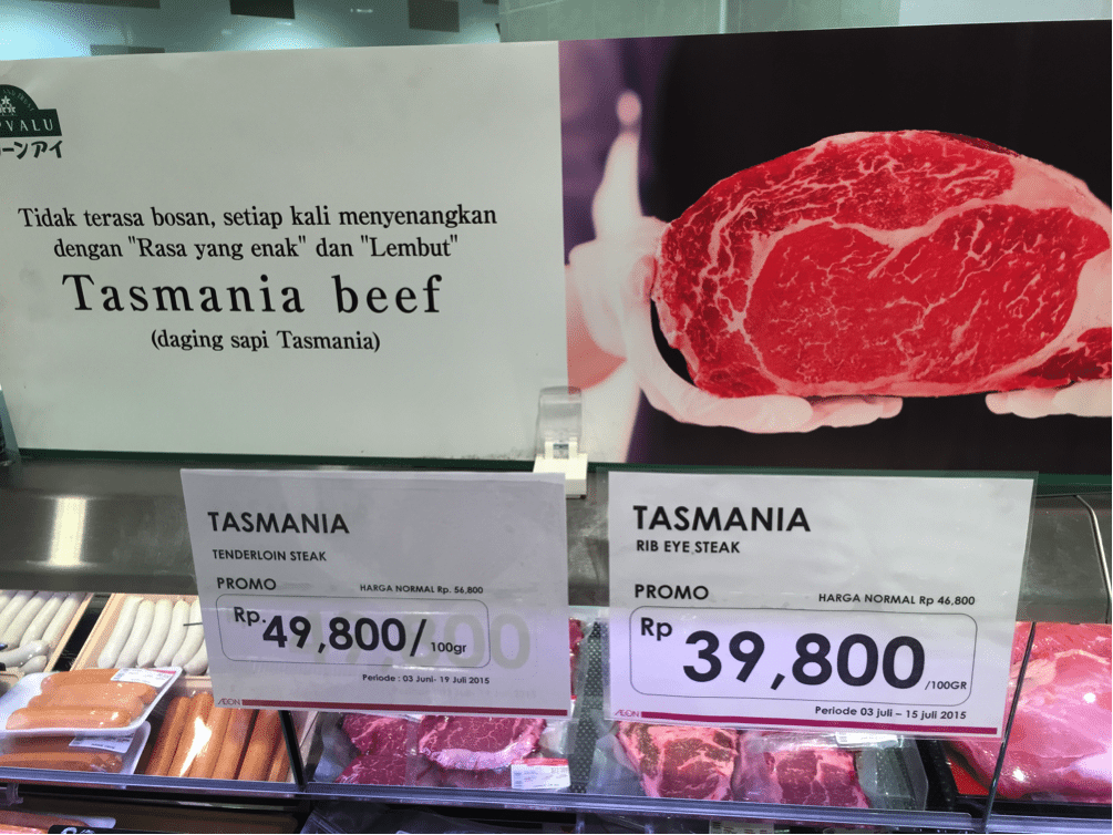Aug 2015 Tassie Beef in Asia