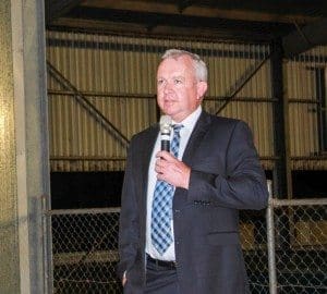 Pat Gleeson addresses a Darling Downs Beef Xpo/TSBE networking function. 