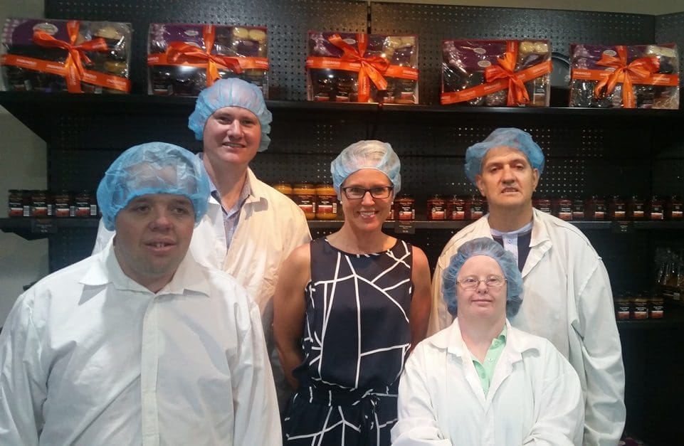Barb Madden visits the team at the Endeavour Foundation's Kingaroy Kitchen