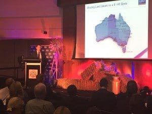Valuer Shaun Hendy addresses Friday's Outback Summit in Brisbane