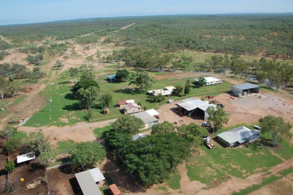 Esmeralda homestead complex from the air