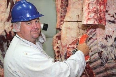 Marty Braddick, chiller assessor at the John Dee processing plant in Warwick, Qld, says it takes about one minute to assess each carcase using MSA meat grading technology.