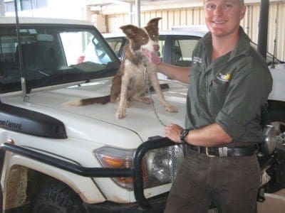 Plain Clothes Constable Nick Hemp with Jasmin who has been on many travels.