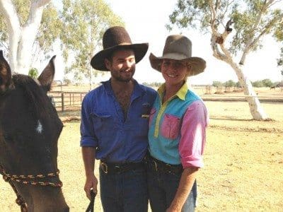 Emily and new husband, Henry, both love their horses 