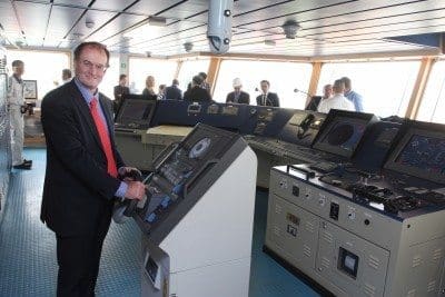 Mauro at the helm of the Shearer