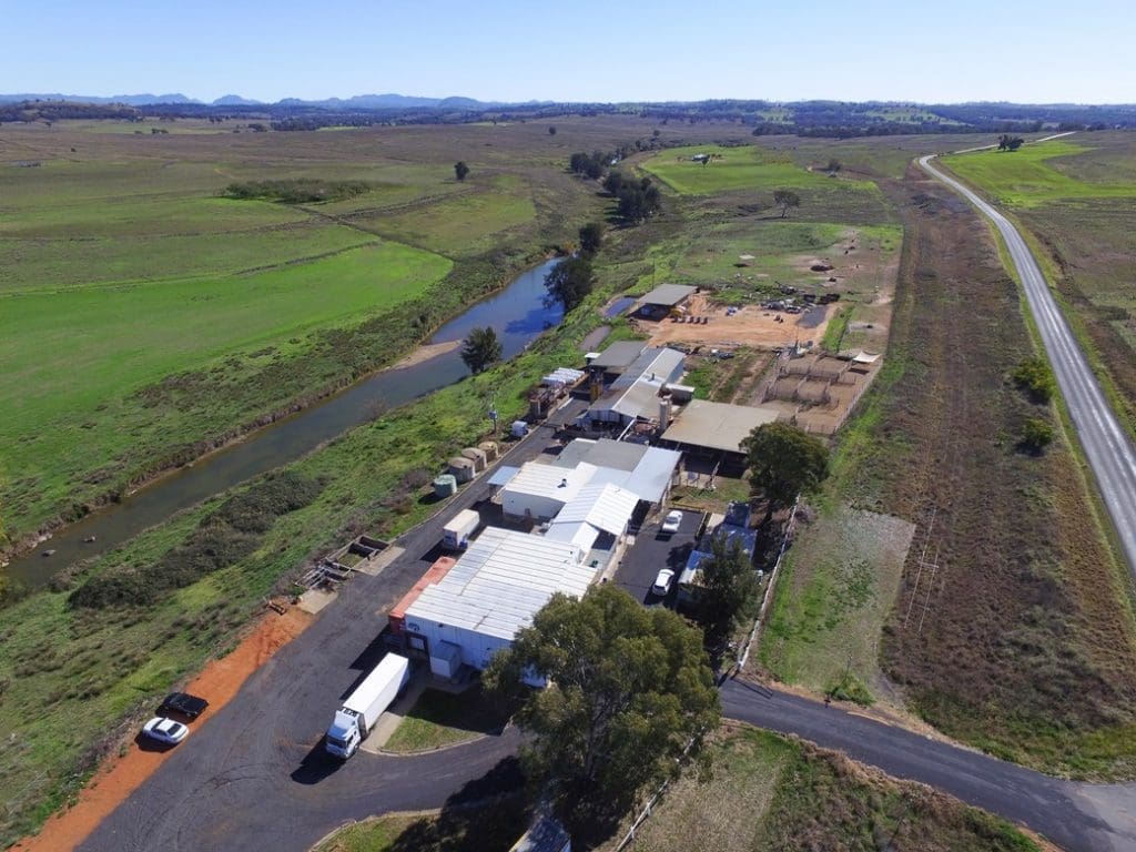 Binnaway Abattoir 5991 Warrumbungles Way Binnaway NSW aerial