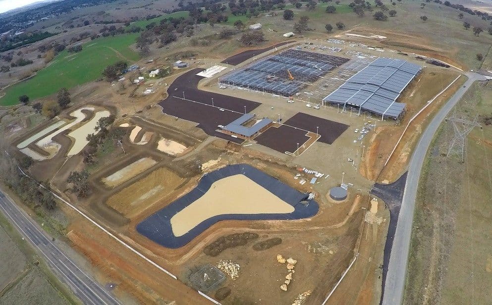 Yss's new SELX livestock marketing facility during constructioin phase
