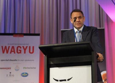 MLA's Richard Norton addresses the 2016 Wagyu conference 