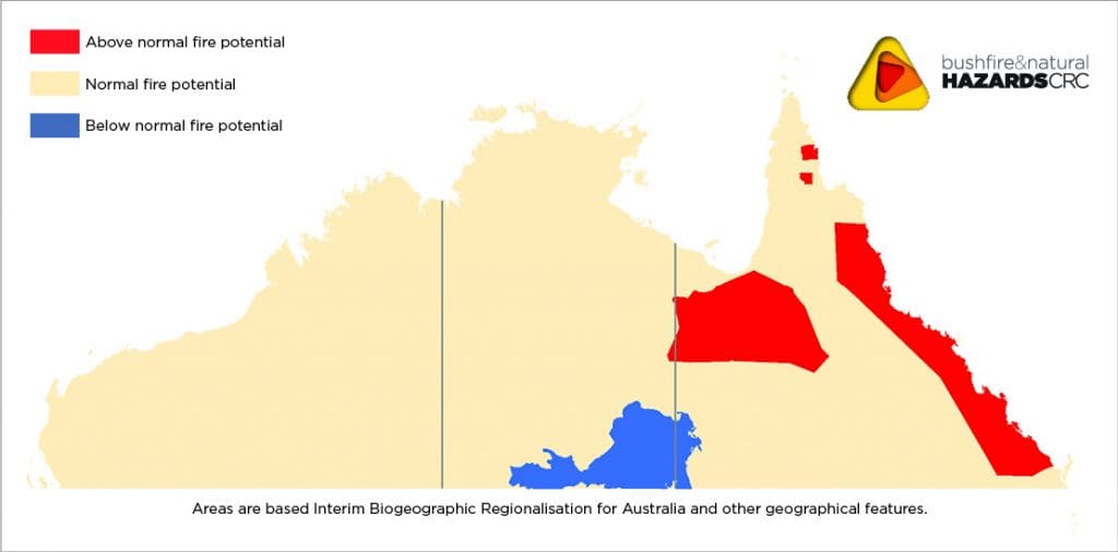 Nth Aust Bushfire Outlook 2016_Map