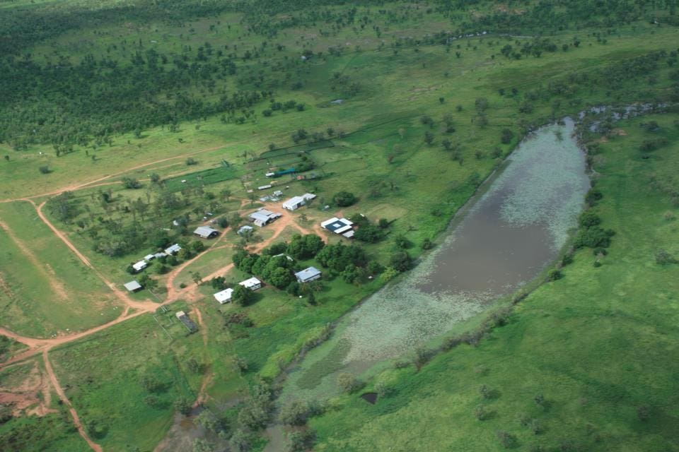 Abingdon Downs homestead complex from the air