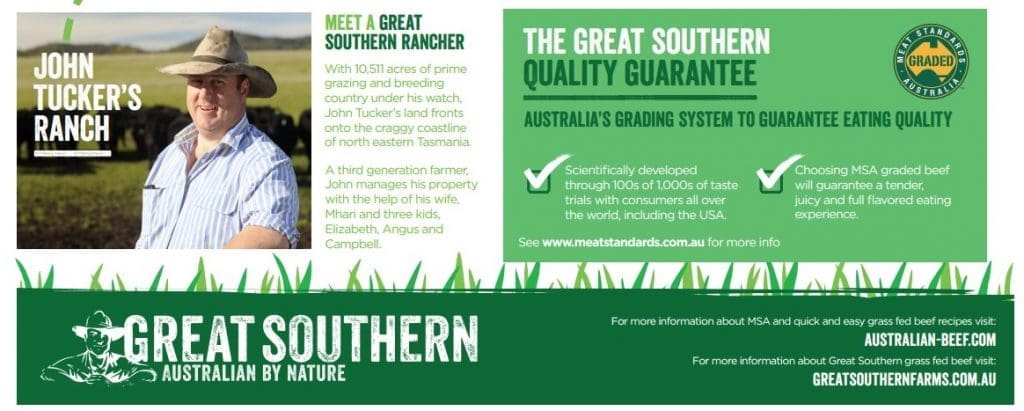 Producer profile and MSA information contained in Great Southern product information on the Costco retail website in the US