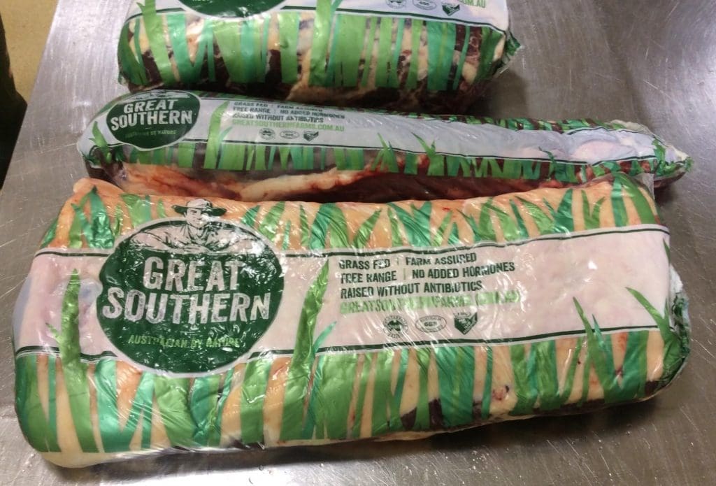Vacuum package bags carrying the distinctive new Great Southern brand identity