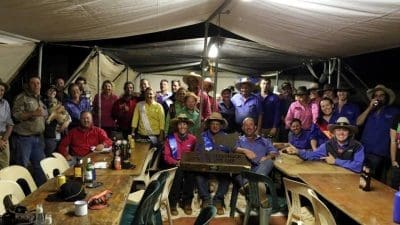 Winners are grinners. The team from Mardie Station took home the magnificent Pilbara Livestock Handling Cup trophy.