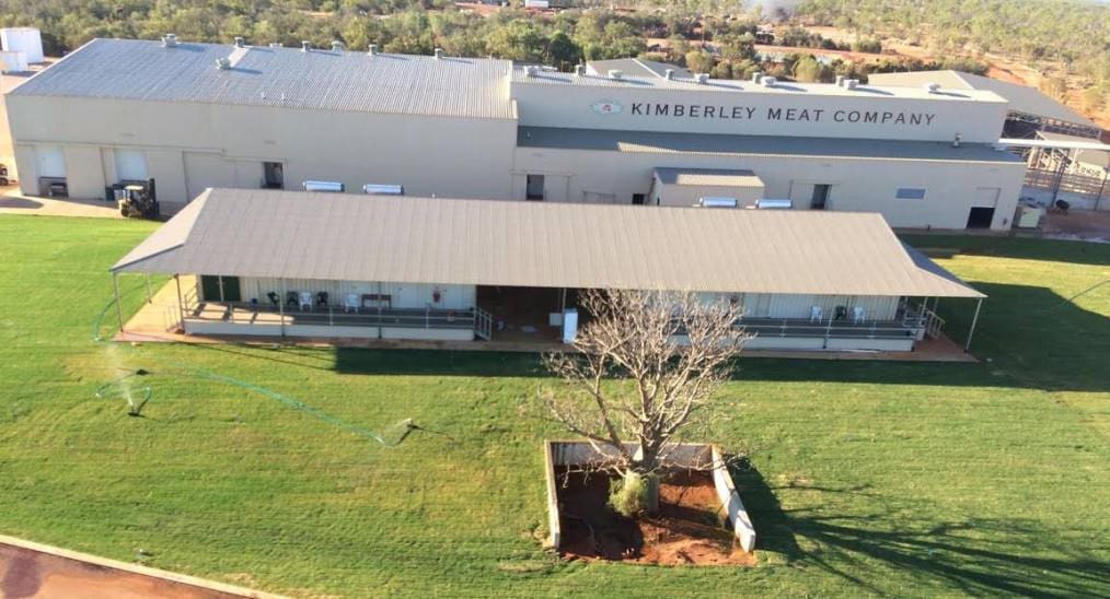 Aerial view of the new Kimberley Meat Co facility between Broome and Derby