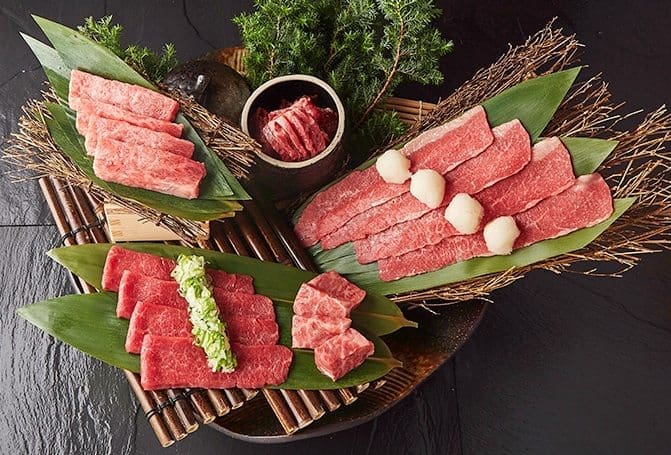 Kanpai Classic’s Sher Wagyu platter ready for the Yakiniku Japanese barbecue