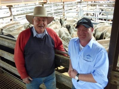 David McKibbion and Midfield's Brett McKenna at Thursday's Hamilton spring store sale