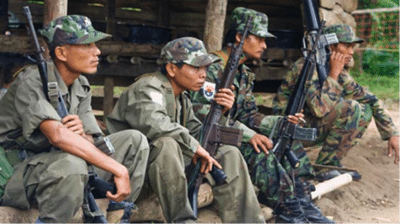 Karen fighters control the Burmese border where cattle and buffalo cross the river into Thailand at Mae Sot.