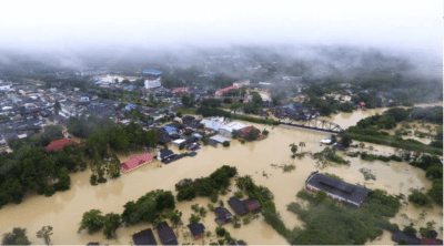 Recent flooding in south-eastern Thailand.