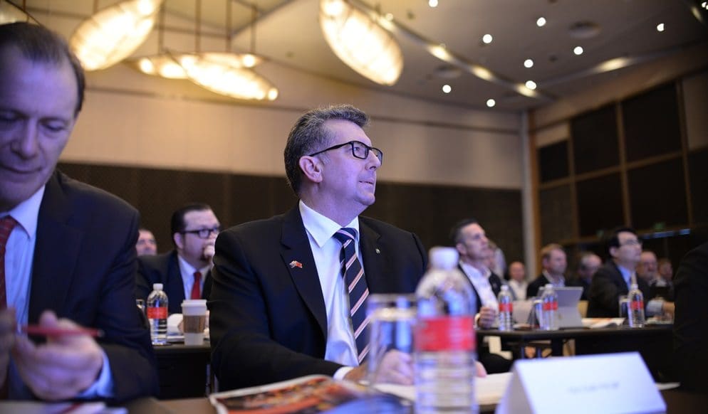Assistant trade minister Keith Pitt at last October's TSBE Access China seminar in Shanghai