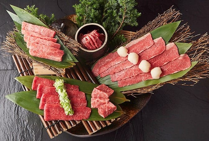 Kanpai Classic's Sher Wagyu Yakaniku beef platter