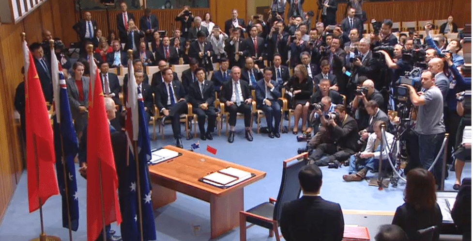Prime minister Malcolm Turnbull address this morning's official agreement gathering at Parliament House
