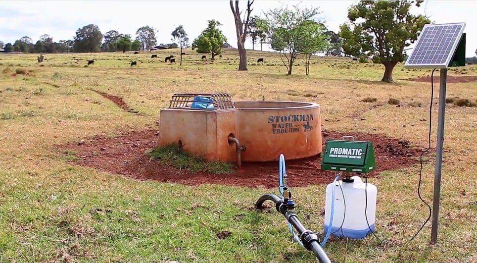 Promatic water medication systems like this one can now be monitored and managed remotely, using an App 