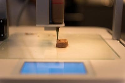 3D printing red meat. Picture - Monash University.