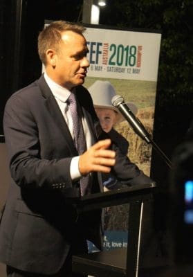 MLA MD Richard Norton addressing last night's Brisbane launch