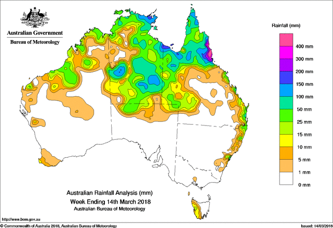 Weekly Rainfall Wrap 14 Day Outlook 14 Mar 2018 Beef Central