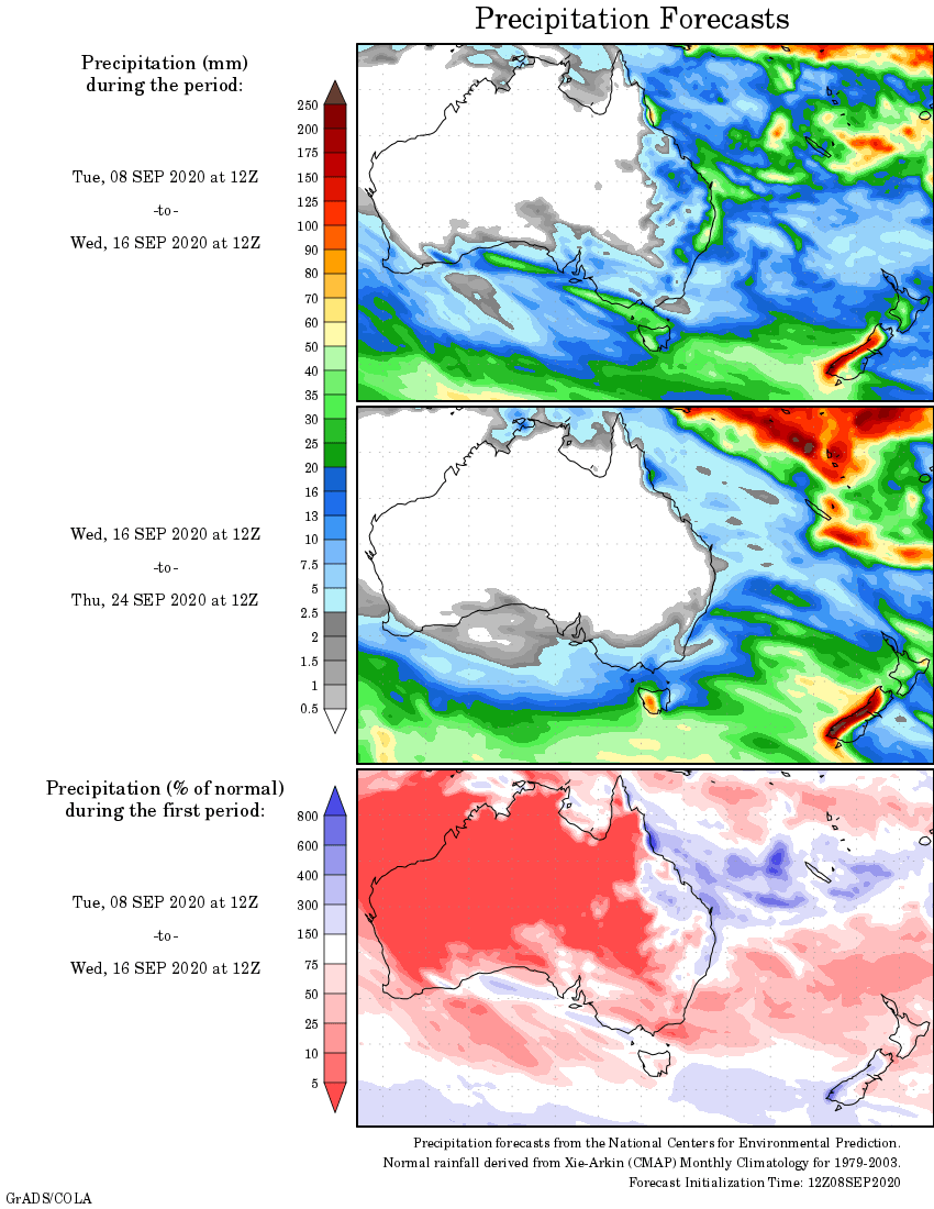 Weekly rainfall wrap + rain outlook, 9 Sept 2020 Grain Central